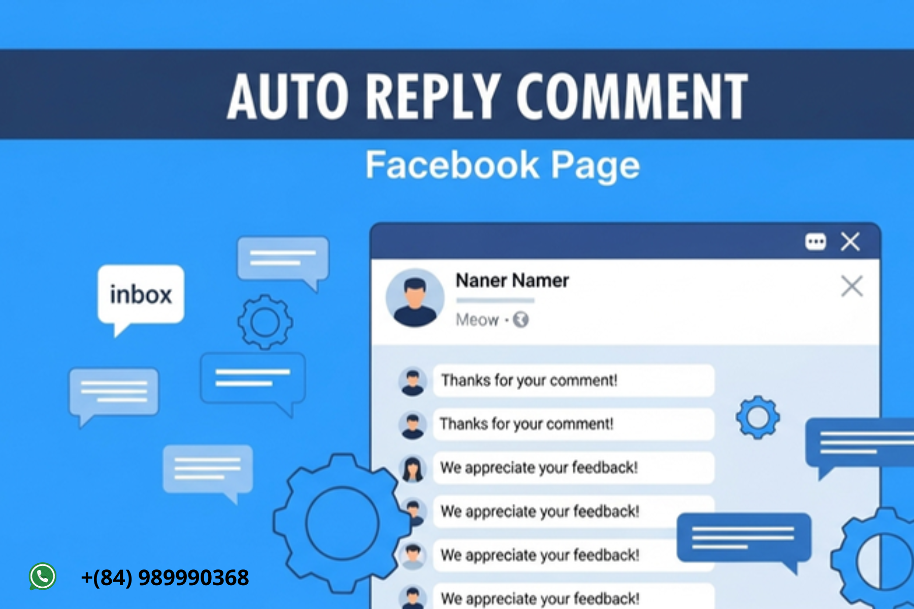 auto reply comment facebook page
